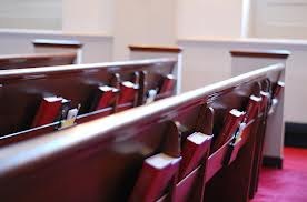 clean and polished pews of church